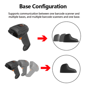 LONVILL Lecture de précision Mini lecteur de codes à barres industriel à <span class=keywords><strong>code</strong></span> métallique avec base de chargement - Product Image 2