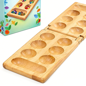 Custom Classic Board Game Strategy <b>Table</b> Game with <b>Folding</b> Wooden Board Multi Color Stones for Friends Family Game Night Travel - Product Image 3