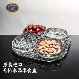 Bohemia Crystal Fruit <b>Tray</b> <b>Large</b> Size Lead Free For Home Serving - Product Image 1