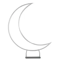Support de toile de fond en métal en forme de croissant de lune de 6,5 pieds, cadre tubulaire robuste de 32 mm, housse imprimée sur mesure pour photomaton, décoration d'événements et de mariages