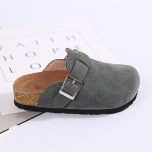 Venta al por mayor suave Birken Suede Cork pie cama zapatilla para mujeres y niños ligero diseño plano de Punta cerrada para la temporada de primavera - Product Image 5