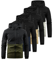 Veste coupe-vent à capuche color-block tendance pour sports de plein air printemps-automne, vente en gros d'usine