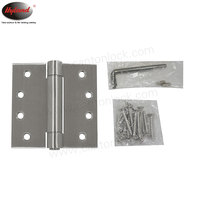 Charnière à ressort automatique pour porte, robuste, 4 pouces, en acier inoxydable, charnière plate fixe pour porte en bois, pivot de porte, 2 pièces/boîte
