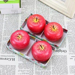 Bougie en forme de <span class=keywords><strong>pomme</strong></span> rouge de simulation, <span class=keywords><strong>petit</strong></span> cadeau, activité de fruits Ping'an, cadeau de Noël, petite bougie, autres bougies - Product Image 5