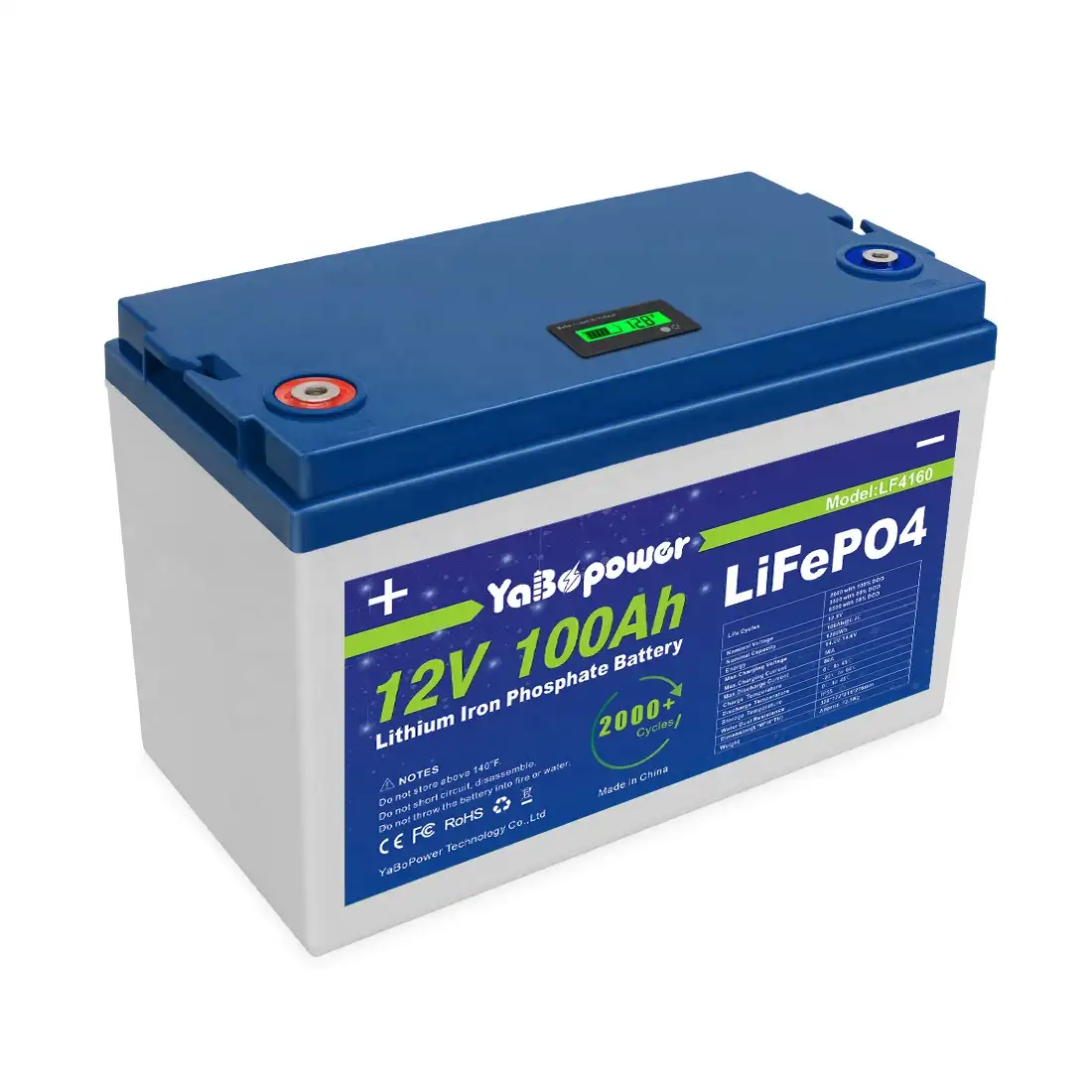 YaBopower 2000 + دورة حياة طويلة 12.8v 100Ah استبدال بطارية جل LiFePO4 12 فولت بطارية ليثيوم ل عربة جولف