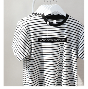 Camiseta de Manga Corta de Algodón 100% Estilo Hip Hop, Color Sólido, Tejido Combinado, Personalizada con Serigrafía, Unisex, Talla Grande, para Hombre - Product Image 6