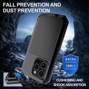 <span class=keywords><strong>Coque</strong></span> métallique robuste pour <span class=keywords><strong>iPhone</strong></span> 16 Pro Max 16 Plus 15 Pro Max 14 13 <span class=keywords><strong>12</strong></span> 11 Protection de qualité militaire <span class=keywords><strong>coque</strong></span> arrière complète - Product Image 2