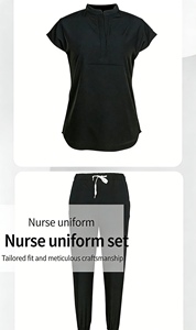 Uniforme Médico Personalizado con Cuello Mandarín y Manga Corta, Conjunto <span class=keywords><strong>de</strong></span> 2 Piezas, Unisex para Hombres y Mujeres, Uniforme <span class=keywords><strong>de</strong></span> Enfermería a la Moda - Product Image 3