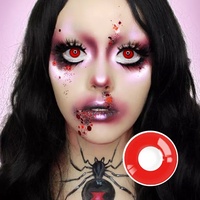 Fancylook ערפד אדום עיני crazy הצבעוני זול סיטונאי ליל כל הקדושים לעדשות קשר קוספליי עדשות מגע