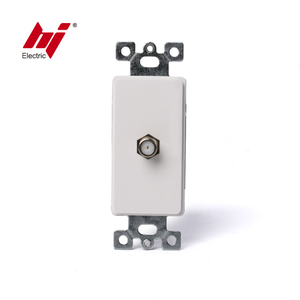 Đơn f loại <span class=keywords><strong>Coax</strong></span> Cáp tường tấm chèn đúc trong giọng nói và âm thanh video datacom tường Jack Thùng kết nối - Product Image 2