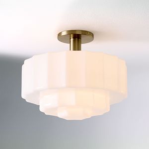SIMIGLighting Rétro <span class=keywords><strong>Jules</strong></span> Plafonnier encastré en verre blanc laiteux - Product Image 1
