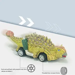 おもちゃ恐竜車車男の子のためのモンスタートラック女の子恐竜おもちゃ子供のためのプルバックカー6パックミニアニマルプッシュバックカー