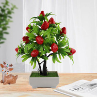 Décoration d'intérieur nordique pour salon, bureau, plante artificielle, arbre fruitier en pot, bonsaï, idées de fleurs artificielles