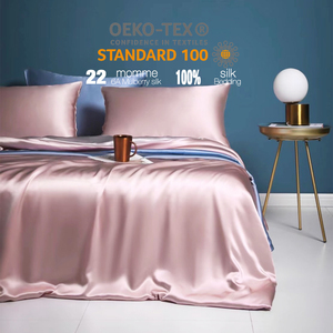 19มิลลิเมตร/22มิลลิเมตร/25มิลลิเมตร/30มิลลิเมตรผ้าไหมคราบหมอนและ100% บริสุทธิ์ผ้าไหมชุดผ้าปูที่นอนหรูหราชุดเครื่องนอน - Product Image 6