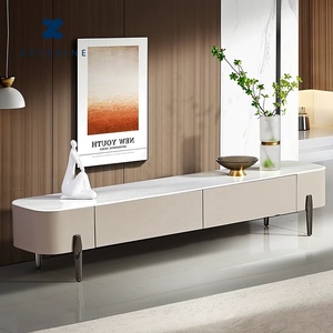 Mueble <span class=keywords><strong>de</strong></span> <span class=keywords><strong>TV</strong></span> Zayshine Moderno y Sencillo <span class=keywords><strong>de</strong></span> Lujo con Marco <span class=keywords><strong>de</strong></span> Madera Maciza Blanca, Encimera <span class=keywords><strong>de</strong></span> Granito, Patas <span class=keywords><strong>de</strong></span> Metal, Mueble <span class=keywords><strong>de</strong></span> Almacenamiento para Apartamento - Product Image 1