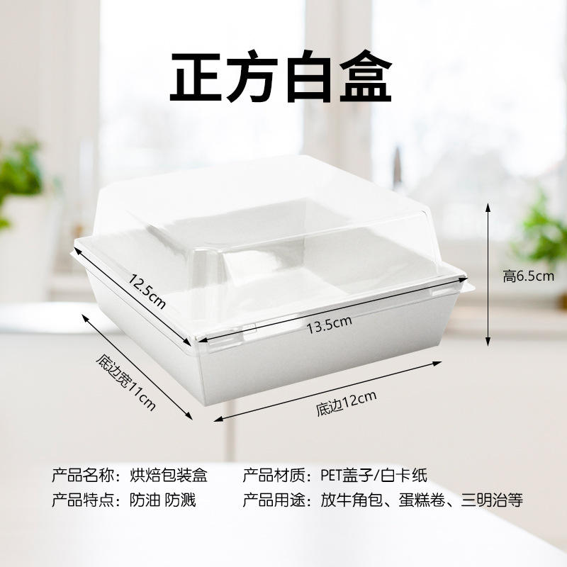Square large white card box