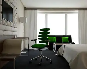 10 साल की फैक्ट्री फ्रेम आधुनिक लक्जरी अप-होल्स्टर्ड होटल राउंड बेड