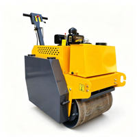 Compacteur vibrant portatif à double tambour, petit compresseur vibrant autoporté pour chantier de construction