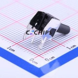 K2-1102AQ-Q4CW-01 Tactile Switch Through hole Component THT Switch Single Pole Single Throw Round Button 2.5N Right Angle Insert - Product Image 2