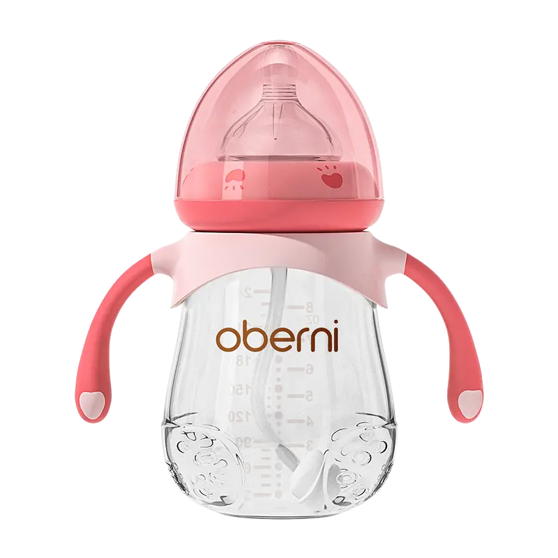 Aby-alimentador de leche materna de gran diámetro para bebé, biberón de lactancia, cubierta de silicona con pajita