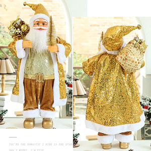 Poupées de Père Noël de 60 cm, décorations de Noël debout pour les fêtes de fin d'année, décoration de la maison, figurines de Père Noël de 24 pouces avec lanterne et sac cadeau - Product Image 3
