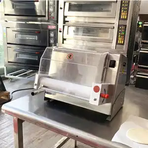Streng Commercial Automatic Electric Table Top PizzaHigh Speed Pizza Dough Sheeter Pizza Dough Press Roller Pizza Dough Machine