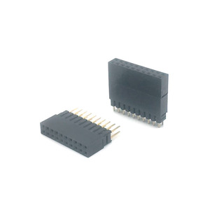 Nữ tiêu đề 2.54 mét h8.5 Brass mạ vàng 2x11 pin SMT adapter nối cho <span class=keywords><strong>PCB</strong></span> Đen - Product Image 5