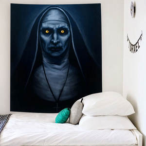 <span class=keywords><strong>Película</strong></span> de terror el payaso regresa tapiz colgante de pared Horrible juego de niños Chucky carnicero monja Halloween tapiz decoración de dormitorio - Product Image 6