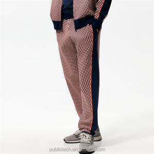 OEM-Pantalones jacquard geométricos para hombre, pantalón informal, suelto, 53% poliéster, 47% poliamida - Product Image 1