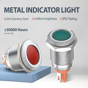 Lampe indicatrice IP67 10 mm 24v bleue, systèmes marins, lumières indicatrices LED, montage, haute luminosité, état de la salle de bain - Product Image 1