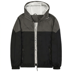 Concevez votre propre veste coupe-vent unisexe rouge légère, imperméable, rembourrage en fibre de polyester 100%, vêtements d'hiver décontractés, logo personnalisé - Product Image 1