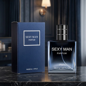 Eau de Parfum pour Homme Sexy 55 ml, Parfum Frais, Flacon en Verre Bleu Foncé, Parfum Longue Durée, Vaporisateur, Mode Moderne pour Homme - Product Image 3