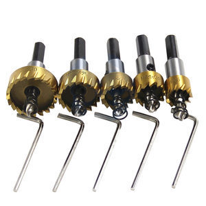 <b>Titanium</b>-Plated HSS High-Speed Steel 16-30mm 5-Piece Set Stainless Steel Aluminum Metal <b>Sheet</b> Metal Electroplating Machinery - Product Image 4