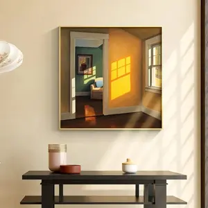 थोक नॉर्डिक वर्ग सजावट धूप खिड़की दीवार कला प्रिंट तस्वीरें फ्रेम सजावटी कैनवास पेंटिंग