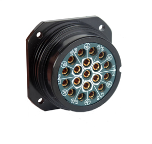 Không thấm nước 19-pin socapex nam cắm nữ ổ cắm dẫn nguồn ánh sáng Inline kết nối với bìa cho giai đoạn di chuyển đầu đèn - Product Image 4