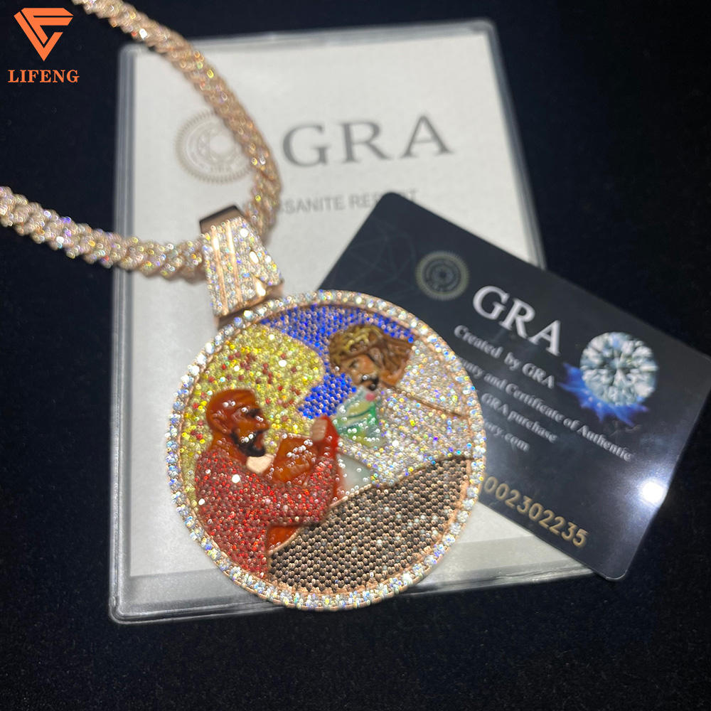 2.5in silver with moissanite