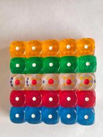 Jeu de dés polyédriques en acrylique 25mm D6 multicolore carré coin points Pip personnalisé jeu jouets accessoires pour jeux du MDN en Stock