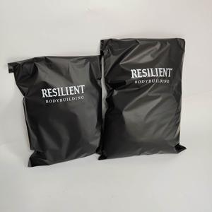 Matte Black Shipping Bags with White Print Gradient Mailer Bag- Custom Poly Mailers for Streetwear & Apparel - Product Image 3