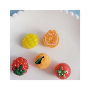 3D frutas resina cabujón Kawaii simulación naranja Mango DIY Scrapbooking joyería encantos Dolly casa Accesorios - Product Image 3