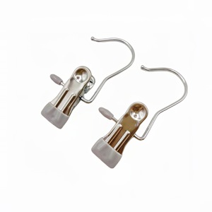 Metal <b>Clip</b> <b>Hooks</b> Rectangle <b>Hook</b> Type Clothes Organizer For Clothes Hangers Trouser Hangers Tie Hangers - Product Image 1