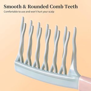 High Quality Gold Color Wide Tooth <b>Comb</b> Double Row Large Tooth <b>Comb</b> Home Anti-static Plastic Hair <b>Comb</b> - Product Image 3