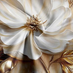 Ensemble <span class=keywords><strong>de</strong></span> rideaux <span class=keywords><strong>de</strong></span> <span class=keywords><strong>douche</strong></span> floraux élégants, design abstrait minimaliste moderne, <span class=keywords><strong>blanc</strong></span> <span class=keywords><strong>et</strong></span> <span class=keywords><strong>or</strong></span>, polyester, 4 pièces, imperméables, avec anneaux, pour salle <span class=keywords><strong>de</strong></span> bain - Product Image 5