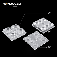 Modules de projecteurs linéaires pour plafond à LED haute baie, avec lentille optique plano-convexe moulée par injection, motif carré en PC