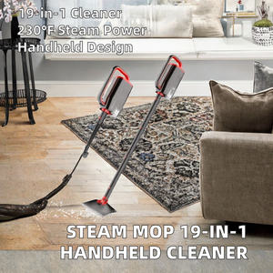 Vente en gros usine Nettoyeur vapeur 19-en-1 détachable portable 1200W chauffant 2 modes 3 niveaux réservoir 350ML pour nettoyage parquet carrelage et joints - Product Image 2