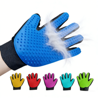 Gants en silicone pour enlever les poils d'animaux, doux, pour démêler les chiens et les chats, gants de toilettage pour animaux de compagnie, brosses de bain pour animaux de compagnie avec massage