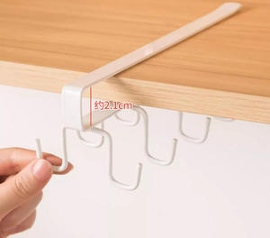 Crochet de <span class=keywords><strong>cuisine</strong></span>, étagère de rangement pour tasses, étagère suspendue pour <span class=keywords><strong>armoire</strong></span>, crochet pour <span class=keywords><strong>armoire</strong></span> pour accrocher des tentures, crochet d'<span class=keywords><strong>armoire</strong></span> dissimulé - Product Image 6