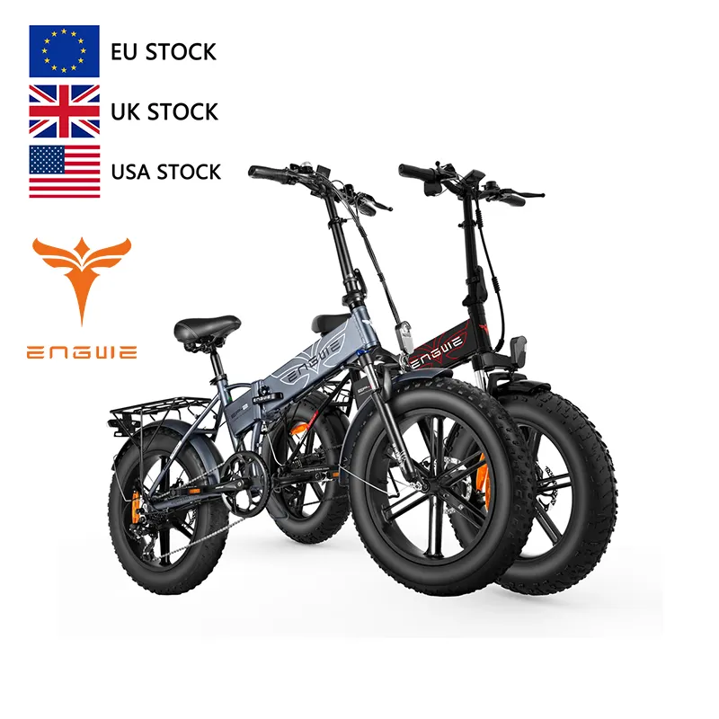 ENGWE EP-2Pro – vélo électrique à pneus larges de 20 pouces, écran LCD, 7 vitesses