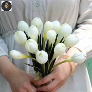 Bất động cảm ứng Crocus Sativus bóng đèn hoa M191 bán buôn nhà nhân tạo cho trang trí đám cưới Bảng Đảng trang trí hoa PU EV - Product Image 3