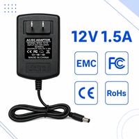 Adaptateur secteur AC/DC 12V 1,5A personnalisé, prise US 5,5x2,5mm, 18W, pour fournitures pour animaux de compagnie