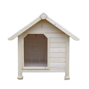 Nichoir pour chien en bois à motif uni, élégant et durable, en bois massif, pour chiots - Product Image 1